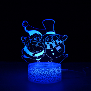 亚克力发光二极管<span class=keywords><strong>3D</strong></span>夜灯7变色传感器触摸开关RGB动物<span class=keywords><strong>3D</strong></span>台灯家居装饰圣诞亚克力灯
