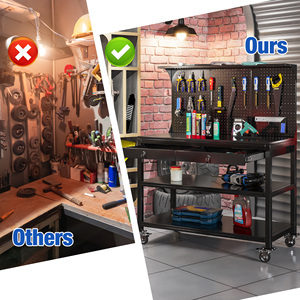 Multi-use <strong>Workbench</strong> Heavy-Duty Work Table Tool Storage Bench Mobile <strong>Workbench</strong>