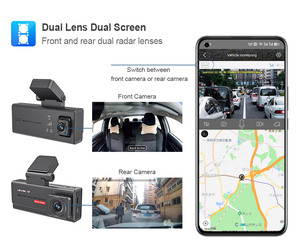 <span class=keywords><strong>LS</strong></span> VISION araba dvr'ı Doble Camara 4MP Wifi 4G Gps çift Lens ön ve arka 4G akıllı araç monitör araba siyah kamera Dashcam