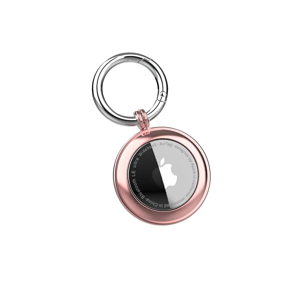 לוגו מותאם אישית מתכת אוויר תג מקרה כיסוי Keychain מפתח טבעת קליפ מחזיק עבור אפל Airtags מקרה עבור Airtag