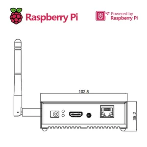 Bccm2711 ED-IPC2010, מבוסס על פאי פטל pppi cm4, עם 4 ליבה קליפת קליפת a72 1.5GHz 64 סיביות, עד 8GB זכרון RAM מותאם אישית