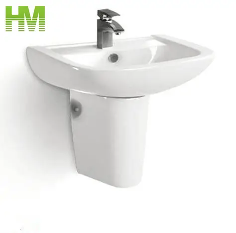 Chaozhou sanitari bagno lavabo in ceramica con mezzo piedistallo per il mercato Ghana