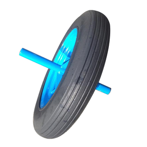 14 4-350-<strong>8</strong>, 15 3 Factory Sell Wheelbarrow Flat Free Solid <strong>Tire</strong> Light Rubber Powder Wheel for Wheelbarrows wb6400 wheel - Product Image 4