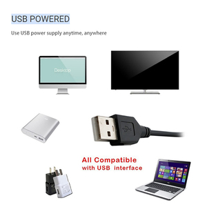 5 В USB-кабель с разъемом «Папа-разъем» с переключателем (черный белый пластиковый корпус) 303 501 включения/выключения поворотный сенсорный регулятор диммера - Product Image 6