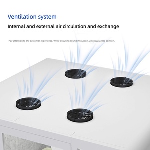 ห้องโดยสารอินเตอร์คอมสองคนทันสมัย, 37dB ดีไซน์โมดูลโมดูลโมดูลกันเสียงติดตั้งได้อย่างรวดเร็วสำหรับบ้านสำนักงานและออฟฟิศ - Product Image 4