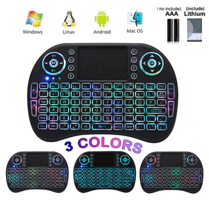 Tastiera da gioco retroilluminata RGB ricaricabile I8 per Xiaomi Pad TV Box telecomando Touchpad 2.4G Wireless Air Mouse Mini tastiera - Product Image 2
