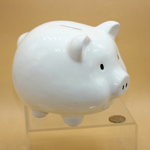 新しいカスタム誕生日プレゼントピンク豚マネーバンクセラミックブルー貯金箱コインボックス貯金箱