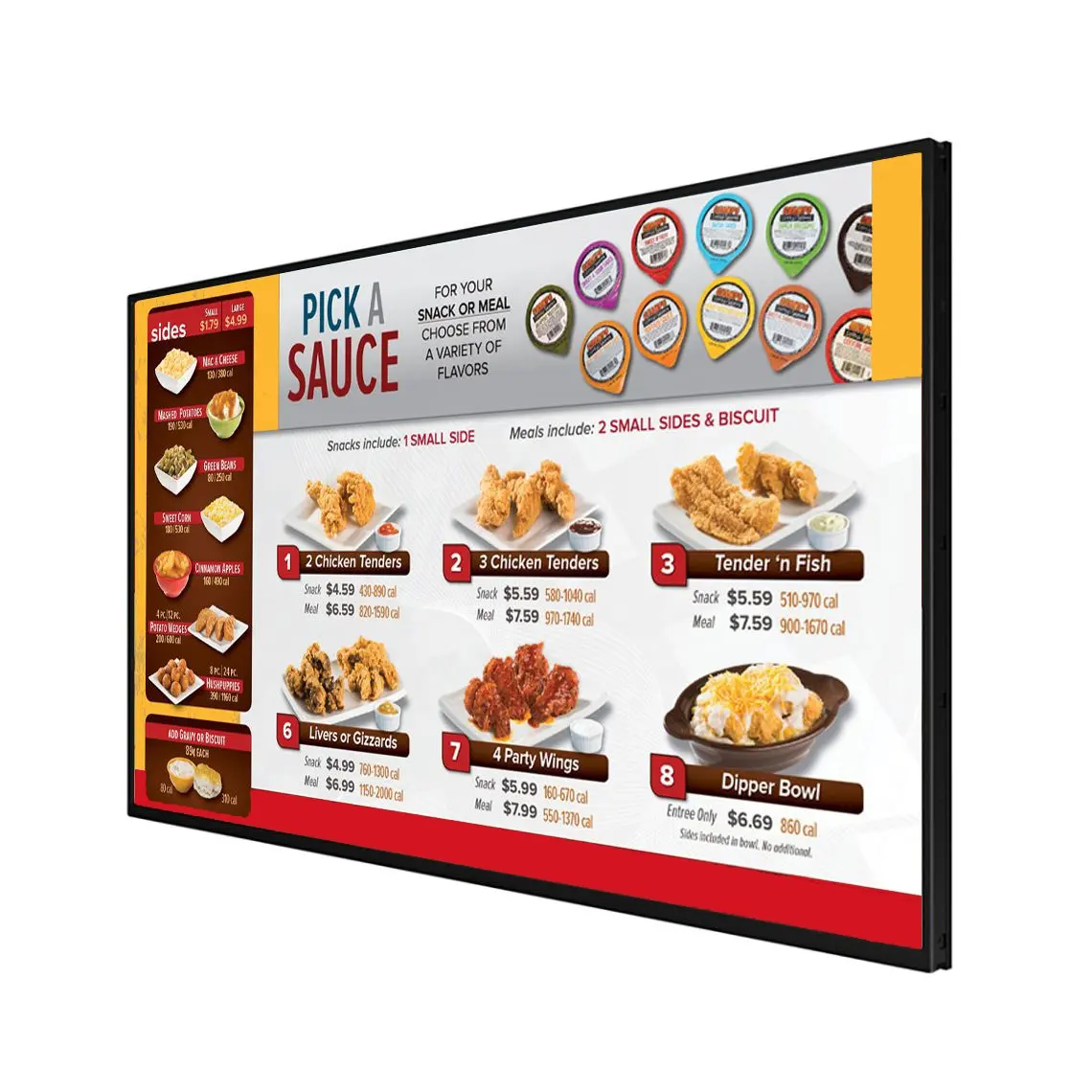 Wall mount digital signage menu board smart display touch interactive screen kiosk supplier 1080P 4K advertising media player
