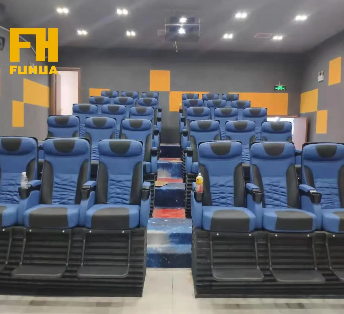 Cinema 5D do filme 3D 4D 5D do efeito especial 3D do filme 5D do cinema Seat do sistema elétrico do movimento da família do cinema da cadeira do Dynema do cinema