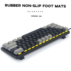 LOGO LOW MOQ personalizar profesional 61 teclas LED retroiluminado Teclado mecánico para juegos USB con cable 60 por ciento Teclado mecánico - Product Image 4