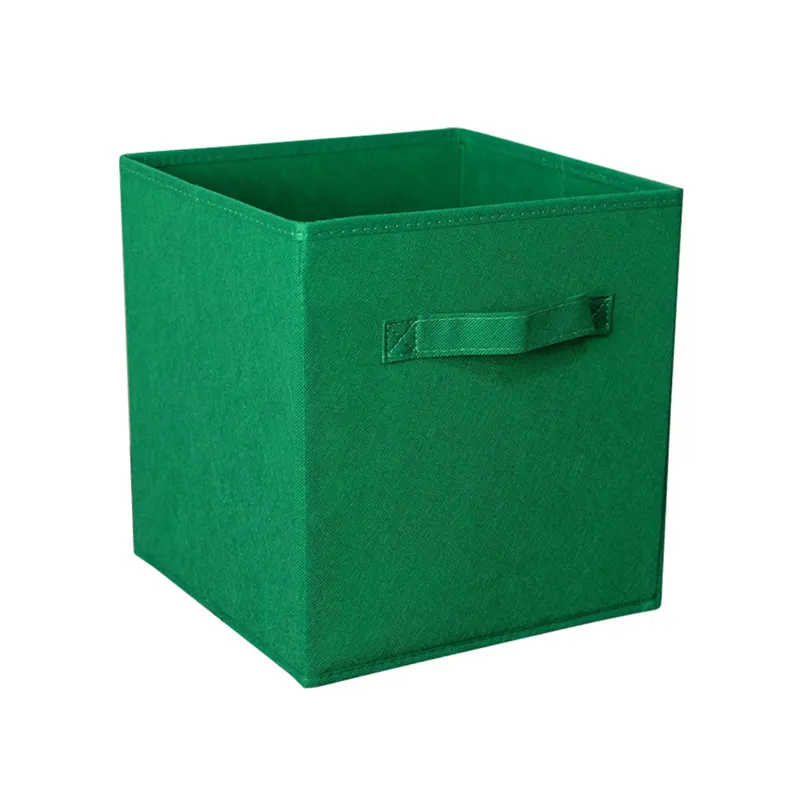 Promosyon ev nonwoven kumaş küp eşya kutuları küpleri kutuları katlanabilir kumaş depolama bölücüler organizatör kutusu kolları