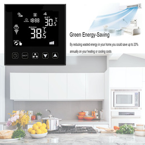 100Tuyaスマート冷却暖房エアコンHY603AC-WiFiパイプ3スピードファン<span class=keywords><strong>FCU</strong></span>サーモスタットデジタル室温コントローラー