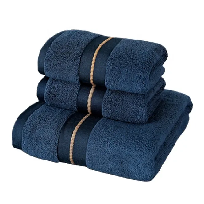 Juego de toalla de lujo de alta calidad, 100% algodón, para uso doméstico y Hotel, regalo, toallas de tela 100% de algodón, venta al por mayor
