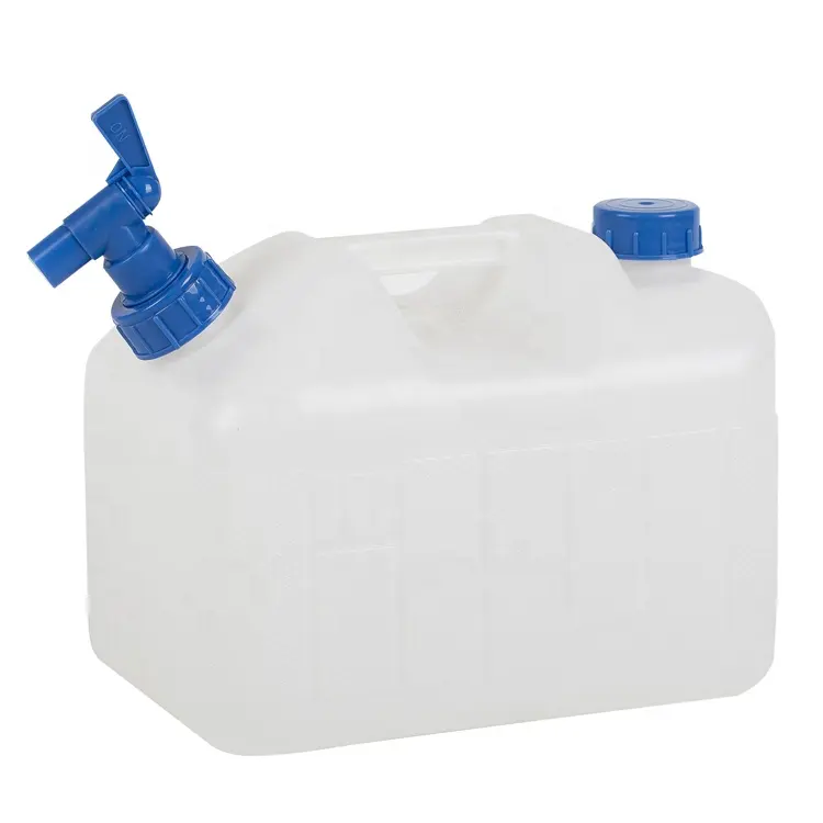 Atacado 10L plástico água carry com torneira balde plástico com bico 10 litros recipiente de água camping tanque de água para camping