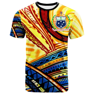 アイキャッチ高品质サモアをテーマにした黒ポリエステルTシャツ部族柄 - Product Image 3