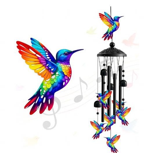 Colibrí de punto blanco de 36 pulgadas