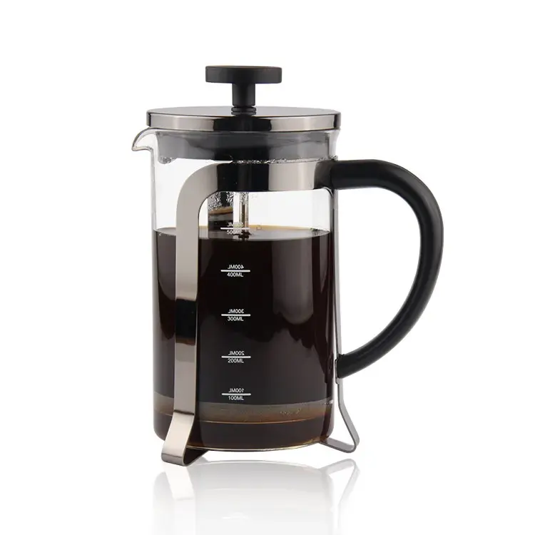 Hoge Temperatuur Proof Koffiepot Thee Maker Hoge Borosilicaatglas Met Roestvrij Staal Franse Pers