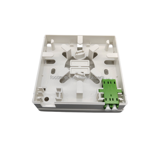 Caja de fibra tipo 86 de plástico Abs de alta calidad, toma de pared, salida de placa frontal, caja de terminales de fibra óptica de 2 núcleos - Product Image 1