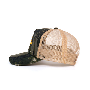 थोक कस्टम 5 पैनल हरे गोर्रा रेट्रो मेश असंरचित बेसबॉल टोपी पुरुषों के लिए वास्तविक पेड़ कैमियो ट्रक ट्रक टोपी - Product Image 3