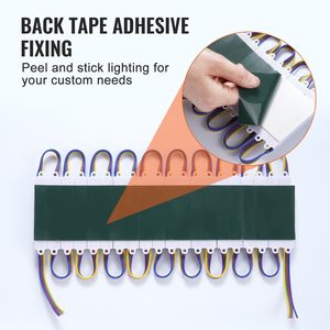 DB VEVOR RGB LED vitrin ışıkları 200 adet 103ft 5050 SMD 3-LED modülü DC 12V 5W güç renk değiştirme pencere ışıkları ile uzaktan - Product Image 4