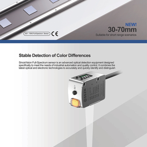 RS485 RGB colore verificatore regolabile risposta dispositivo LED fotoelettrico sensore per il rilevamento dei bordi di automazione sensore all'ingrosso - Product Image 4