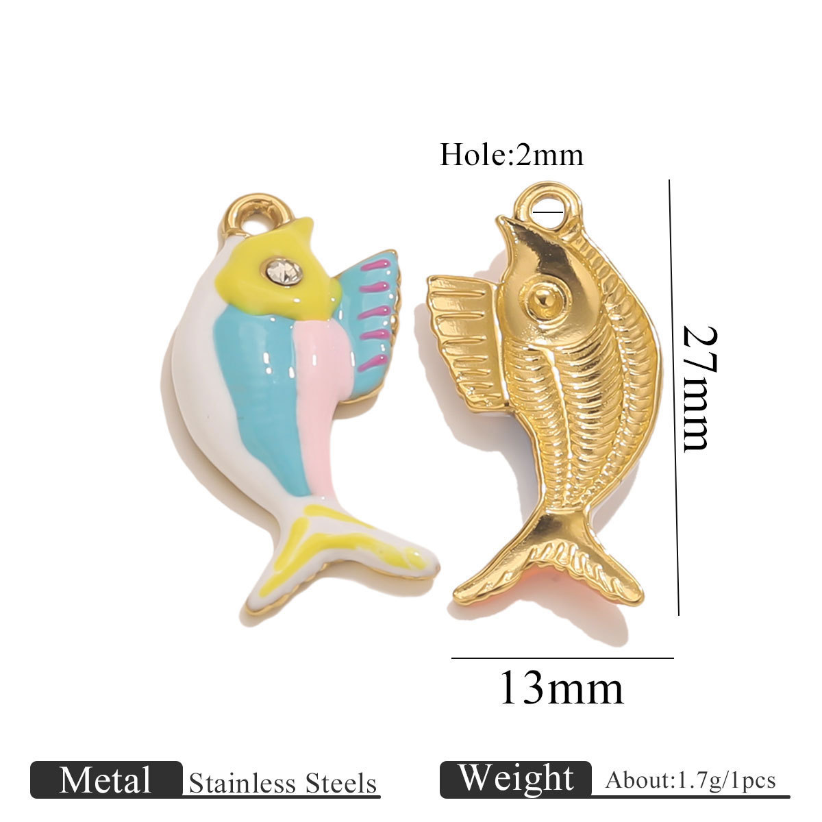 Golden fish - blue + pink + yellow
