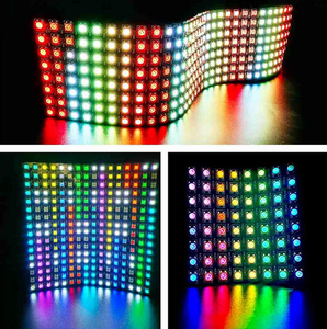 WS2812b IC RGB 8X8 16X16 8X32 светодиод 5050 SMD пиксельный экран модуль 21Key USB контроллер комплект индивидуально адресуемый свет DC5V