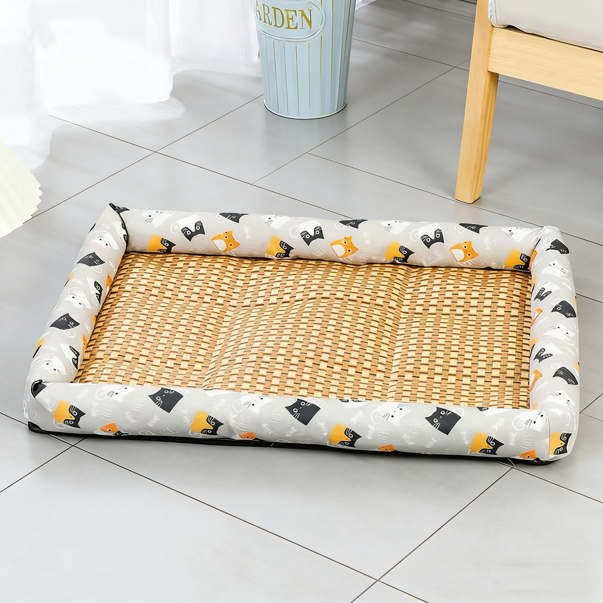 Oxford cloth gray cat mat bed