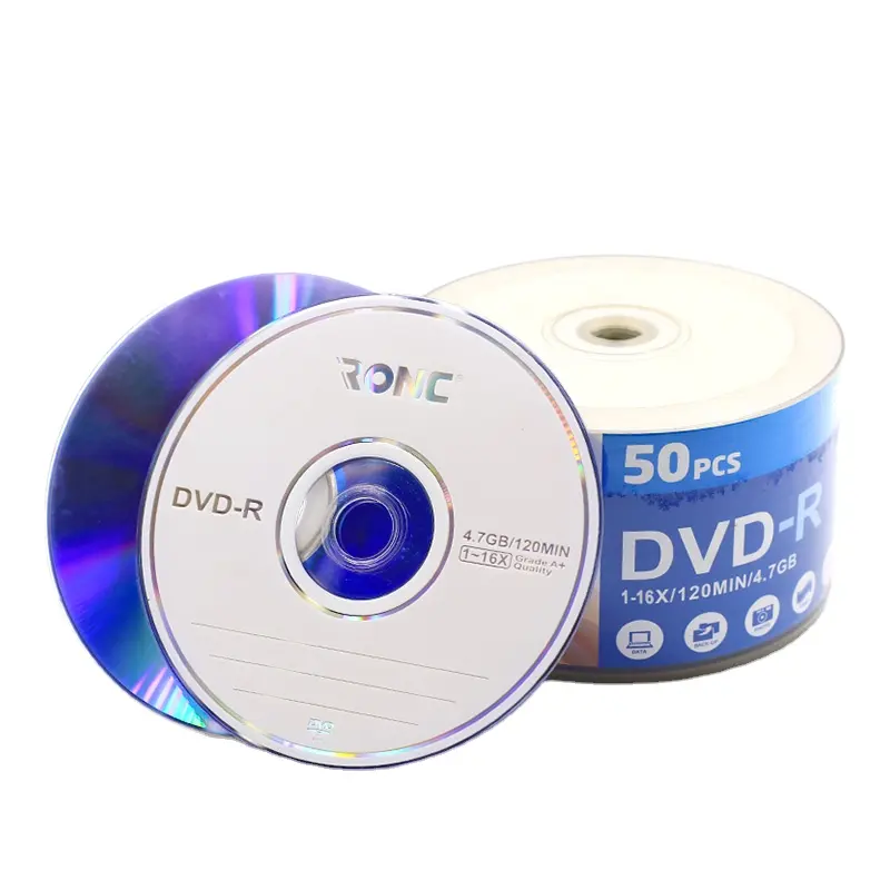 Venda por atacado ronc blank dvd r dvds, inkjet printável dvd-r 16x 4.7gb