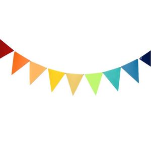 Banderas triangulares de fieltro ecológicas, banderín personalizado con poste para fiesta - Product Image 1