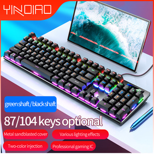 Teclado mecánico con cable de Metal ZK3, 87 teclas, 104 teclas, RGB, luminiscente, Accesorios de ordenador, juego de bloques de Color, Teclado mecánico - Product Image 2