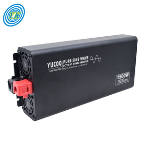 YUCOO 1500W 12V entrada 220V salida hogar potencia invertida inversor de onda sinusoidal pura con CE ROHS - Product Image 5