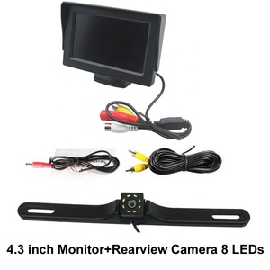 <span class=keywords><strong>Monitor</strong></span> traseiro de carro 8 leds, câmera de backup traseira do carro, kit para o carro, à prova d' água, sistema de estacionamento, 4.3