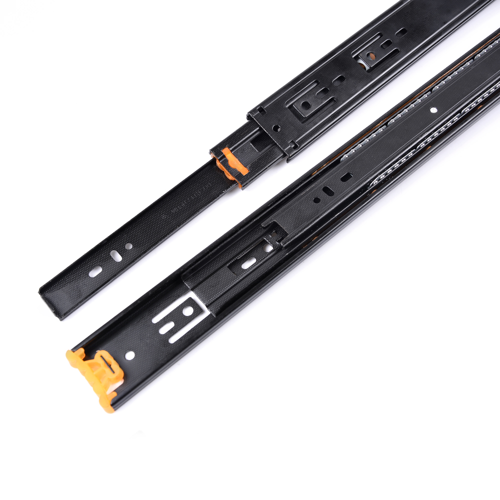 Best Selling 45mm soft closing ball baering drawer slide undermount telescopic drawer slide for Kitchen cabinet