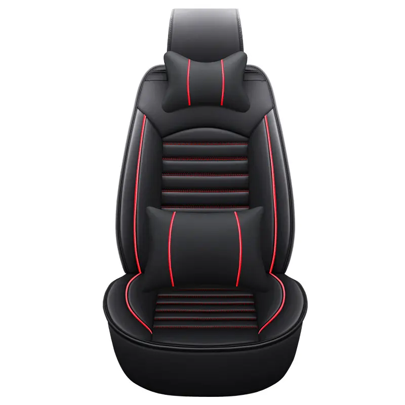 Xiangta Capas de assento de carro personalizadas em couro PU à prova d'água conjunto completo de almofadas de assento de carro de luxo universal 9 peças para carros