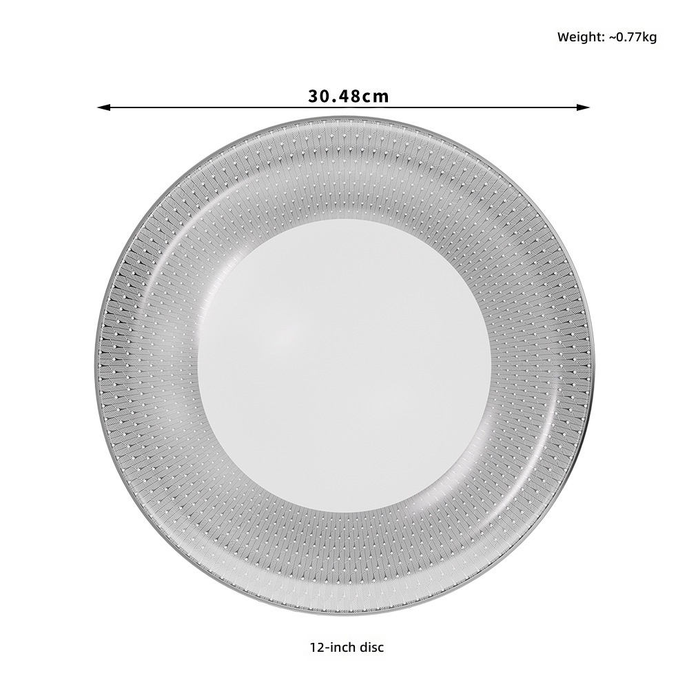 Plata: bandeja para almohadillas de 12 pulgadas