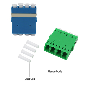 4-Port LC <strong>APC</strong>/UPC Quad Fiber Optic Adapter with Flan LC Four-Mode Optical Fiber Network-Compatible SDK - Product Image 1