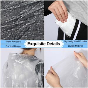 户外主题公园专用透明聚乙烯雨衣透明防水保护，设计方便照片 - Product Image 6