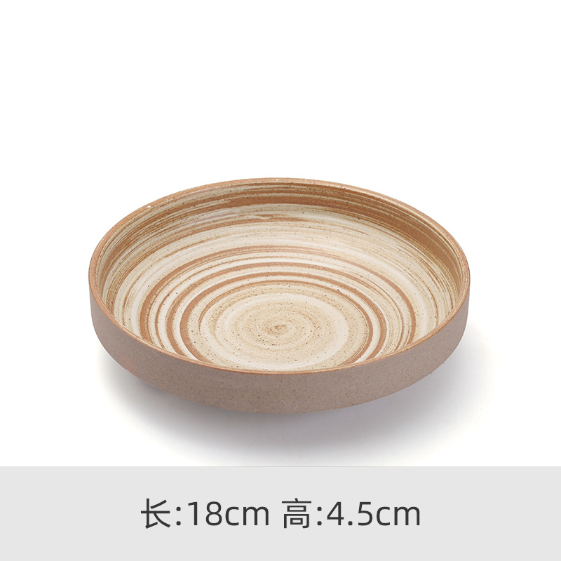Plato hondo y fuente de arcilla 18cm