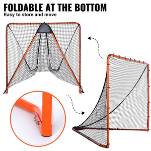 Портативная сетка для игры в лакросс 6 х6 футов со стальным каркасом и сумкой для переноски, легко настраиваемая тренировочная сетка для молодежи и взрослых - Product Image 3