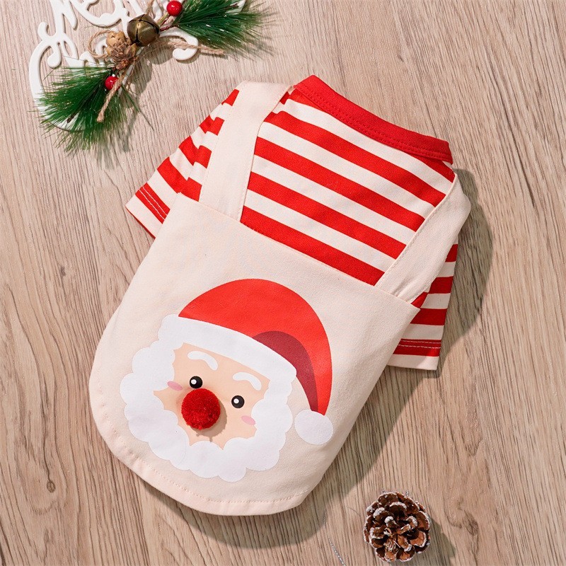 Salopette T-shirt rayée de Noël