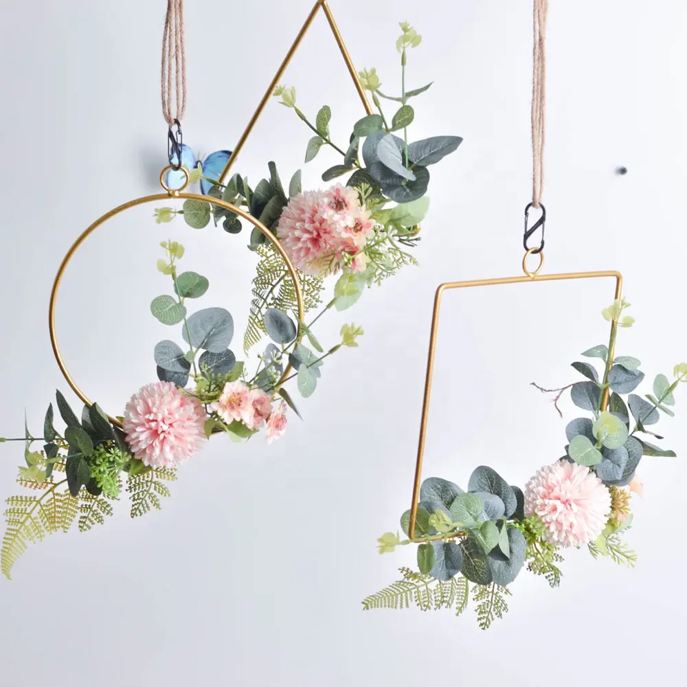 Wedding Wreath Metal Hanging Flower Hoop for Wedding Backdrop Wall decoration