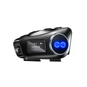 Sistema de intercomunicación de motocicleta avanzado de 4 vías con radio FM y auriculares para compartir música