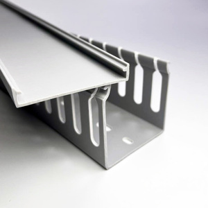 60*60mm PVC Fire Rated <strong>Trunking</strong> Wide Tooth PVC Cable Management <strong>Trunking</strong> <strong>Low</strong> Smoke Cable <strong>Trunking</strong> - Product Image 4