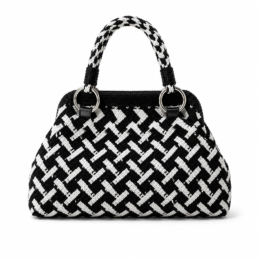 Woven Black White