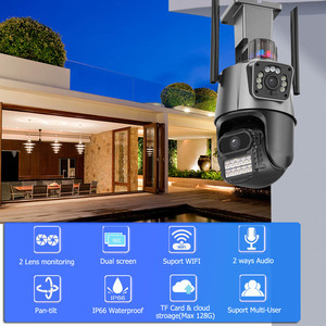 Personalizzato a doppia lente 4K doppio schermo Wifi Ptz Auto Tracking esterno telecamera di sicurezza 6MP icsee sorveglianza sistema di telecamere Cctv - Product Image 5