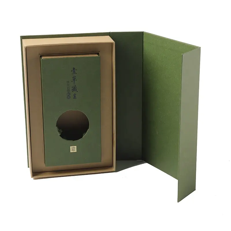 Logotipo personalizado de luxo impresso eco verde vazio 5gm recipiente chá açafrão papel embalagem magnética caixa de presente para açafrão