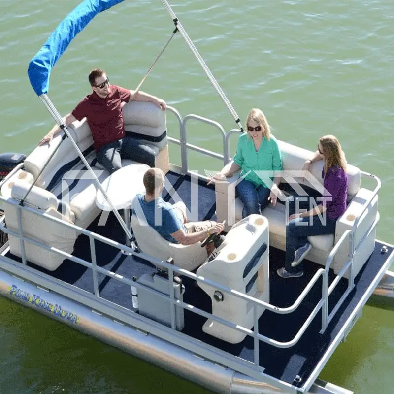 Kayak inflable/barcos/pontón fiesta barco usado 527 Casa Fiesta 2 personas pontón usado barato para la venta con motor eléctrico