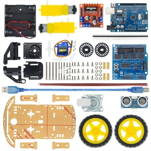 Neuer Vermeidung verfolgungs motor Smart Robot Car Chassis Kit Geschwindigkeit geber Batterie kasten 2WD Ultraschall modul Für Arduino Kit - Product Image 1