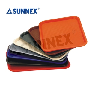 Sunnex耐用PP红色防滑托盘装饰锡金属托盘金属滚动托盘 - Product Image 2